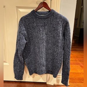 L.L.Bean 100% Wool Navy Sweater Men Size M